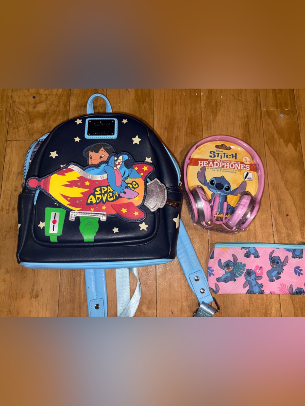 Disney Loungefly Lilo and Stitch Space Adventure Mini Backpack with Accessories